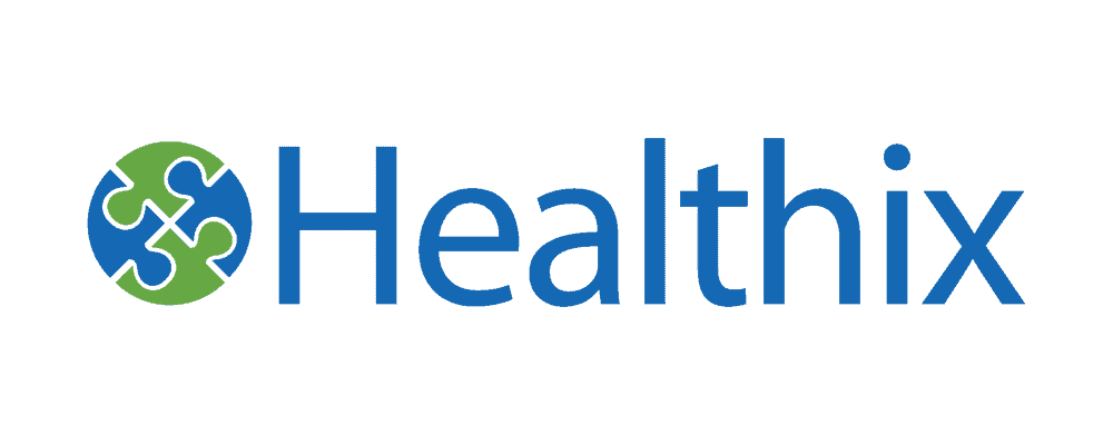 blue and green puzzle piece healthix logo
