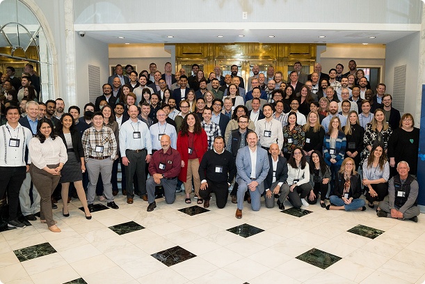 Verato employees pose together, building careers in identity intelligence for healthcare.